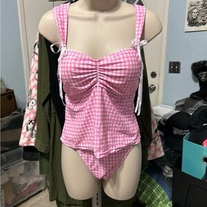 Sea Molly Pink Gingham Tankini NWT